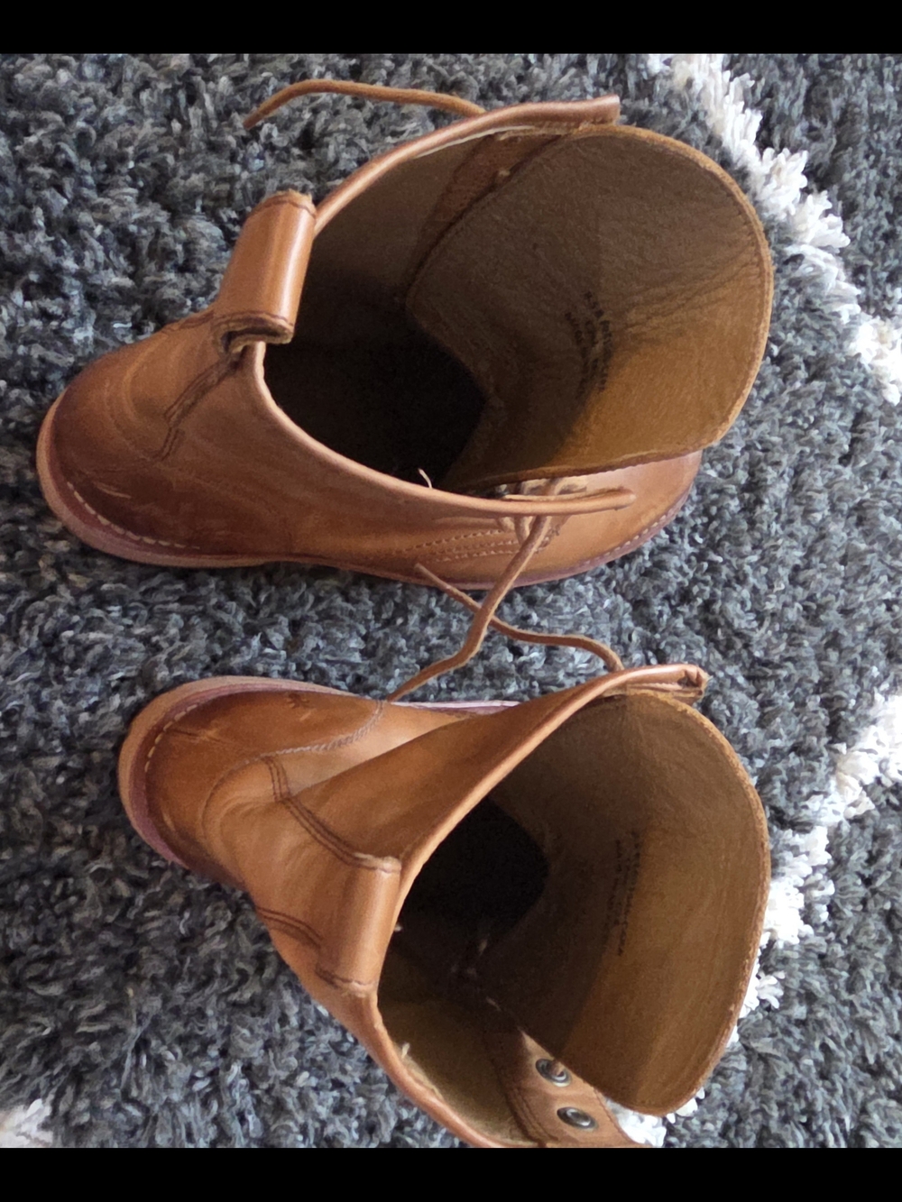 Frye Veronica Combat Leather Boots Women’s Size 8.5 Caramel Brown - Picture 14 of 15